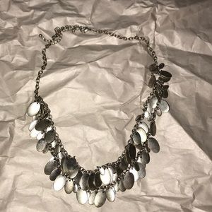 Silver metal necklace